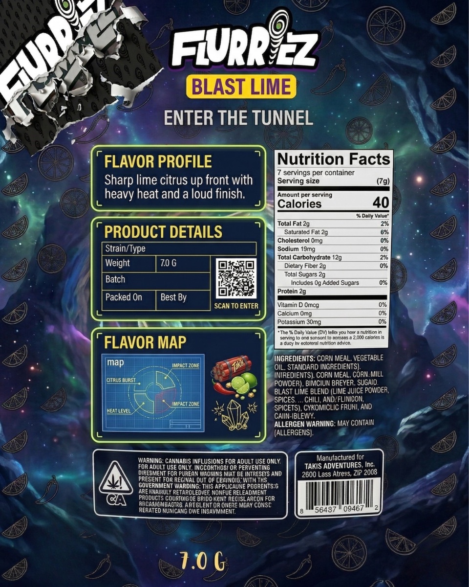 Takis Blast Lime back